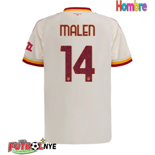 Camiseta AS Roma Donyell Malen #14 Visitante Equipación 2026-27 manga corta